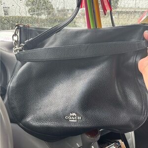 Coach Black Leather Shoulder Bag